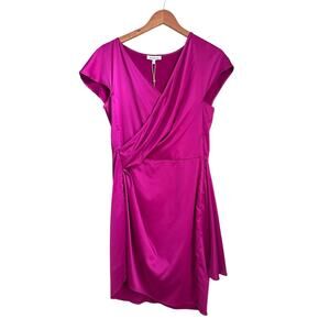 Heartloom Vibrant Pink Wrap Mini Dress